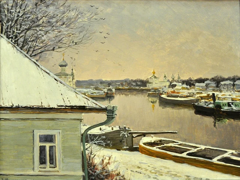1860-Dmitry Marten - Prima neve. 1916